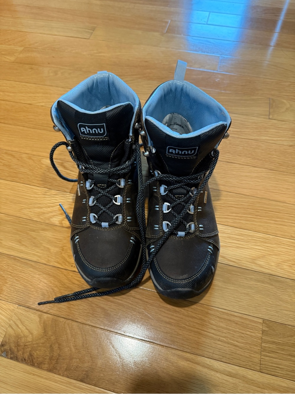 Ahnu Brown and Black Waterproof Women's Hiking Boots - Picture 8 of 8